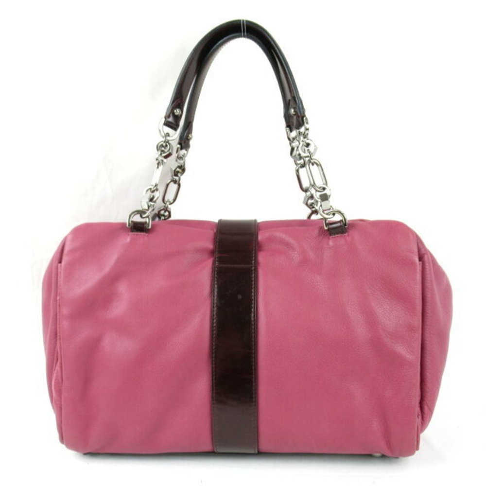 Loewe Boston Bag Leather Pink Handbag - Picture 2 of 10